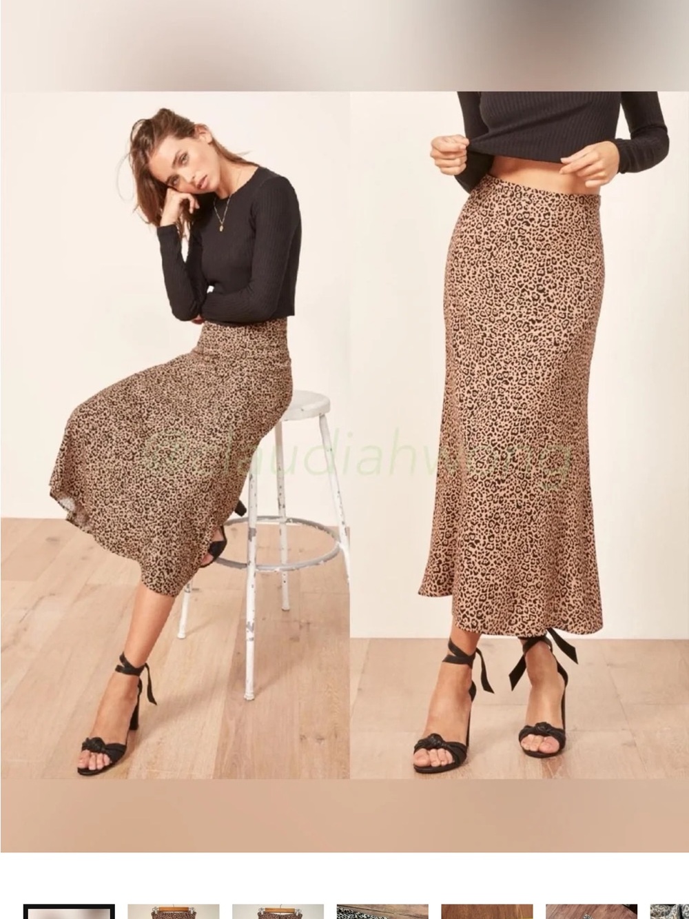 Reformation Bea Skirt in Leopard